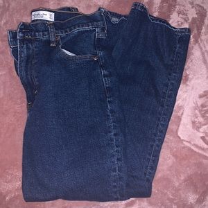 Never worn dark jean Abercrombie ankle straight ultra high rise - curve love